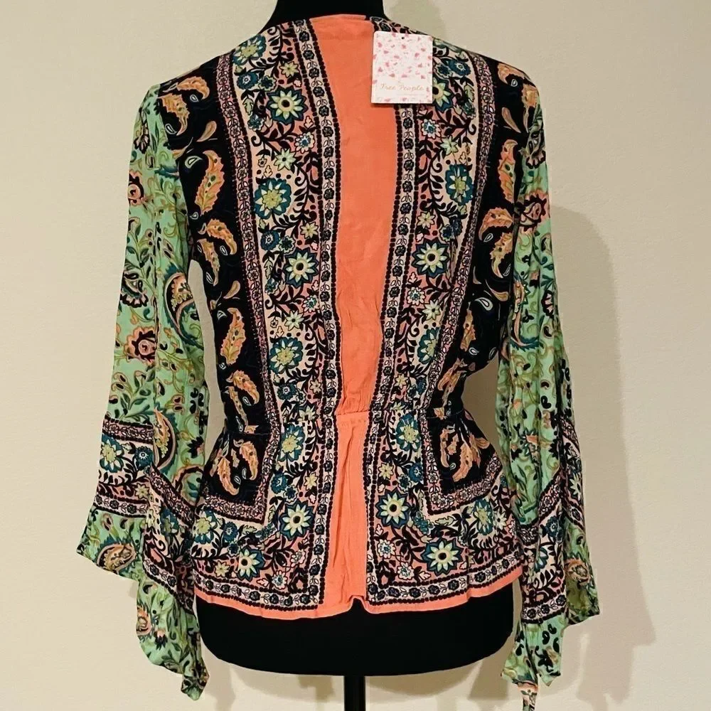 NWT Free People Rosalie Wrap Top